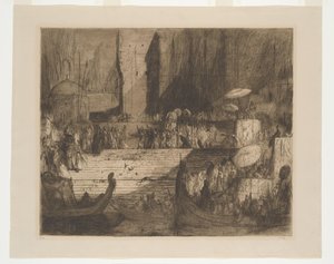 Eine Beerdigung am Ganges von Marius Bauer (signed by artist)