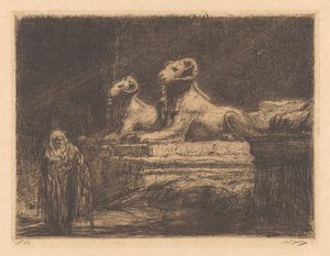 Ägyptische Tempelwächter von Marius Bauer (signed by artist)