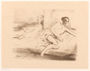 Zwei Opiumraucher von Marius Bauer
