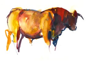 Sonnenuntergang Stier, 2010 von Mark Adlington