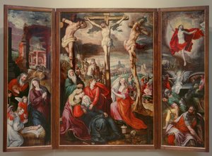Kreuzigung - Geburt Christi - Auferstehung Christi