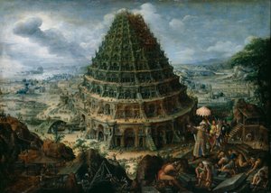 Der Turm von Babel, 1595 von Marten Valckenborch  the van Elder