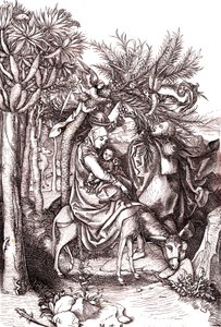 Die Flucht nach Ägypten, die Heilige Familie