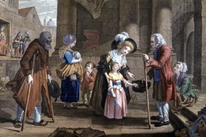 Unterricht in Menschlichkeit. Erziehung eines jungen Mädchens, ca. 1790 (Gravur)