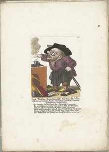 De dwerg Blasius Rauchmantl als alchemist, ca. 1710 von Martin Engelbrecht (attributed to)