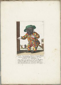 Der Zwerg Nicolo Caccatrippa als Harlekin, ca. 1710