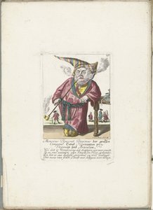 Der Zwerg Piperouk als Direktor einer Tabakgesellschaft, ca. 1710 von Martin Engelbrecht (attributed to)