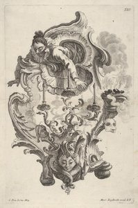 Wandleuchter, der den Winter darstellt (ca. 1730-56)