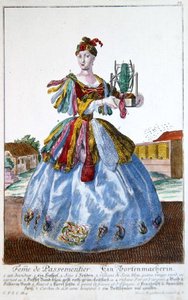 Die Frau eines Polsterers, ca. 1735