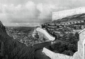 Jüdische Begräbnisstätten nahe der Mauer von Jerusalem, 1937