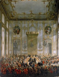 Hofbankett im großen Vorzimmer der Hofburg, Wien