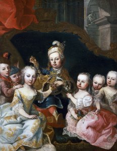 Porträt von Joseph II. als Kind mit seinen Brüdern (Wien) von Martin II Mytens or Meytens