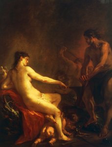 Venus und Amor in der Schmiede des Vulkan von Martin Johann Schmidt