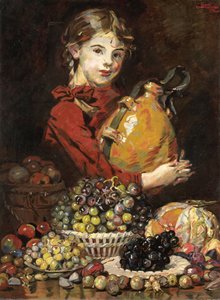 Monarosa, Tochter des Künstlers, als Obstverkäuferin von Martin Monnickendam