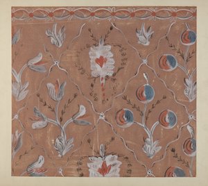 Handbemaltes Wanddetail, ca. 1939 von Martin Partyka