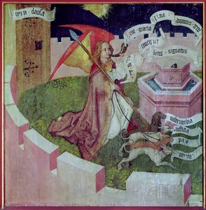 Altarbild der Dominikaner: Die mystische Jagd, ca. 1470-80