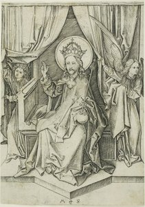 Christus auf dem Thron von Martin Schongauer