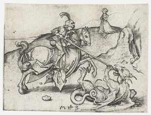 Der Heilige Georg und der Drache von Martin Schongauer