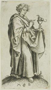 Der heilige Johannes, aus Apostel von Martin Schongauer