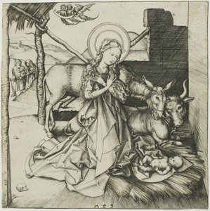 Die Geburt Christi, aus dem Leben Christi von Martin Schongauer
