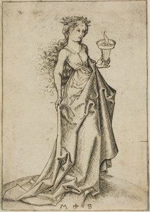 Die zweite kluge Jungfrau von Martin Schongauer