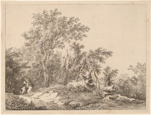 Landschaft mit gebrochenem Baum