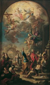 Die Apostel Petrus und Johannes heilen einen Lahmen