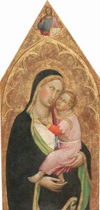 Madonna und Kind mit dem segnenden Christus [Mittelteil] von Martino de Bartolomeo