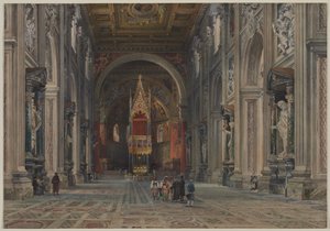 Innenraum von San Giovanni in Laterano, Rom, ca. 1896