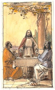 Christus und die zwei Jünger in Emmaus