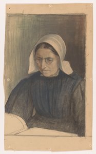 Lesende Frau in Gooischer Tracht von Martinus van Regteren Altena