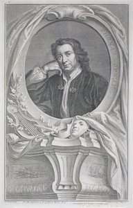 Porträt von Thomas Otway (1652-85) graviert von Jacobus Houbraken (1698-1780) von Mary (after) Beal