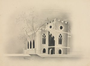 Eine gotische Kirche im Mondlicht, 1840