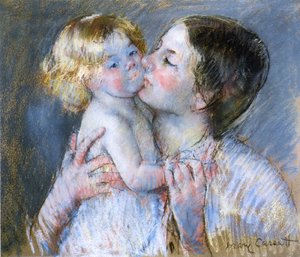 Ein Kuss für Baby Anne, 1897 von Mary Cassatt