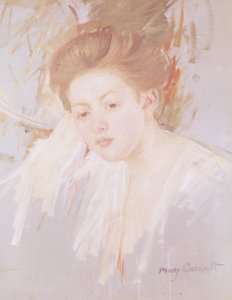 Kopf eines jungen Mädchens von Mary Cassatt