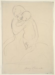 Mütterliche Liebkosung, 1921 von Mary Cassatt