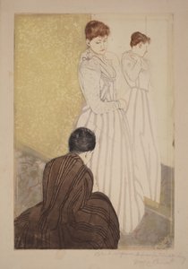 Die Anprobe von Mary Cassatt