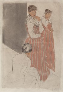 Die Anprobe, 1890-1891 von Mary Cassatt