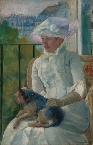 Junges Mädchen an einem Fenster von Mary Cassatt
