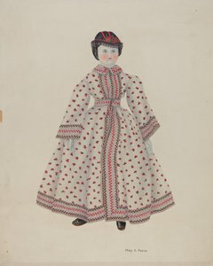 Puppe mit Porzellankopf von Mary D. Porter