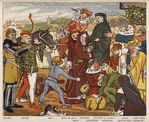 Geoffrey Chaucer, Die Canterbury-Erzählungen, Die Pilger verlassen das Tabard Inn