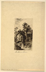 Brücke über den Bushkill River, Easton, Pennsylvania von Mary Nimmo Moran