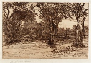 Das Haus meines Nachbarns--Easthampton von Mary Nimmo Moran