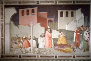 Episoden von Silvester: Papst Silvester I. schließt das Maul des Drachen und erweckt zwei Magier wieder zum Leben von Maso di Banco