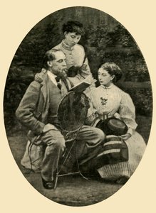Charles Dickens liest seinen Töchtern vor, 1865, 1910 von Mason and Co.