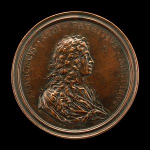 Francesco Redi, 1626-1697, Arzt und Wissenschaftler [Vorderseite], 1684 von Massimiliano Soldani