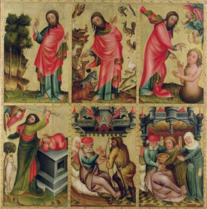 Innere linke Flügel des Hochaltars von St. Peter in Hamburg, der Grabower Altar (Tempera auf Holz) von Master Bertram of Minden