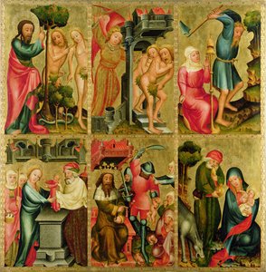 Rechter Flügel des Hochaltars von St. Peter in Hamburg, der Grabower Altar, 1383 von Master Bertram of Minden