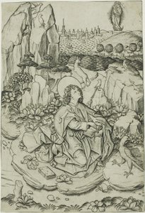 Heiliger Johannes auf der Insel Patmos von Master E.S.