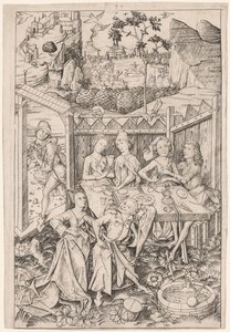 Der Garten der Liebe Große Platte, um 1465 von Master E. S.